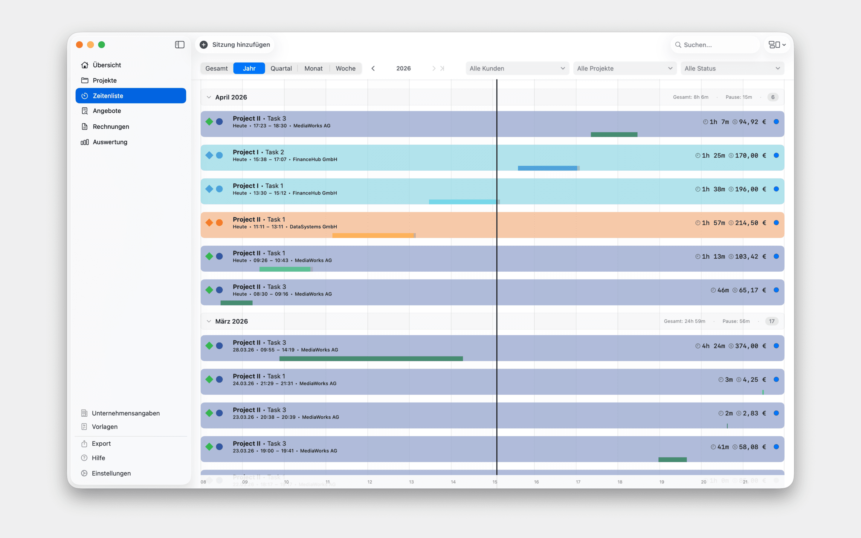Alle Sitzungen verwalten