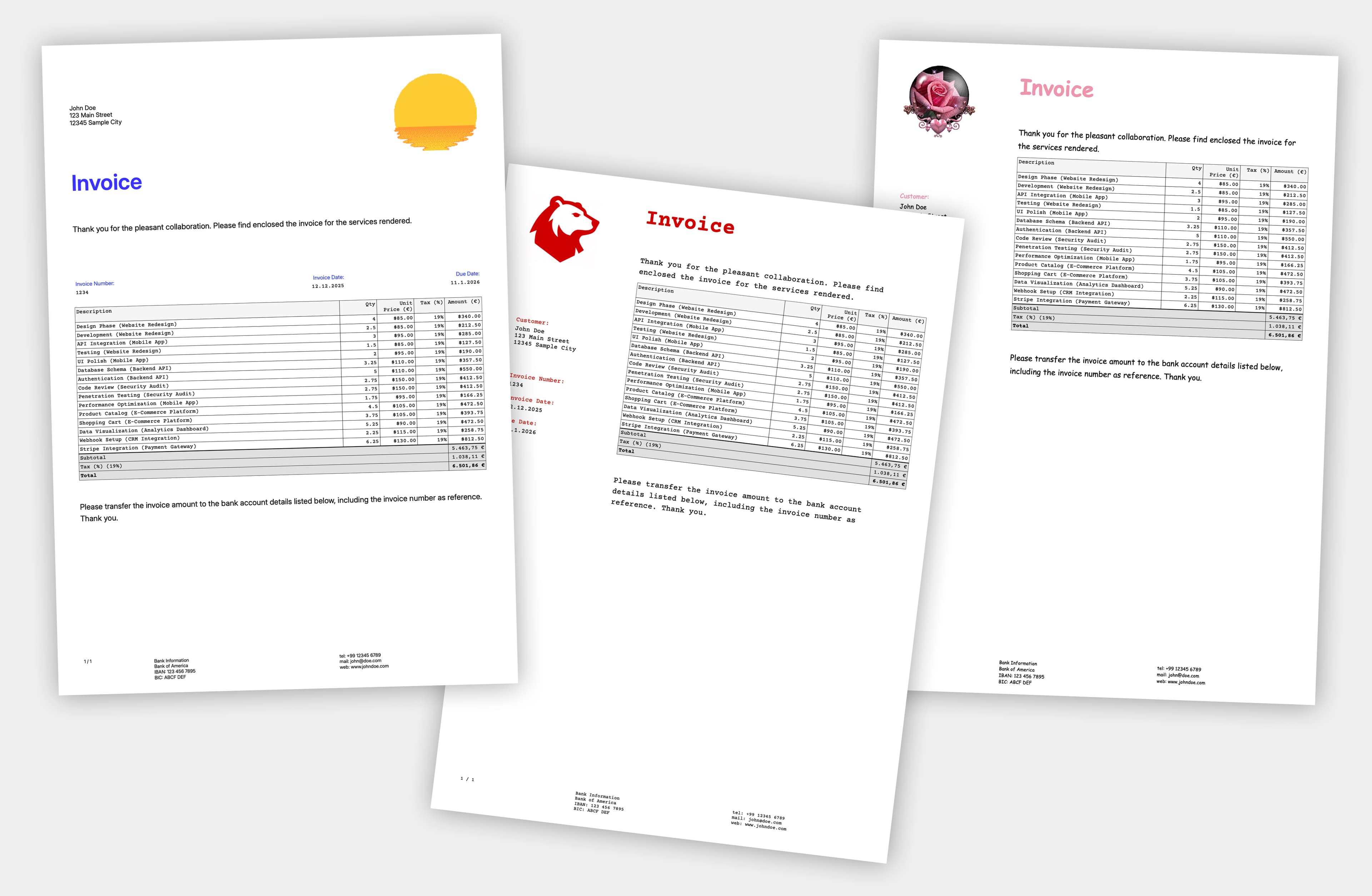 Visualization Invoices